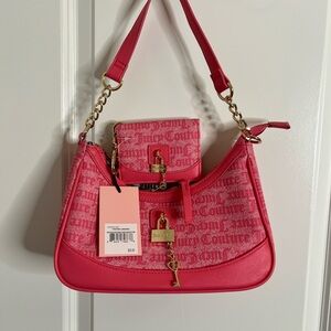 Juicy Couture Eastside Westside Pink Lemonade Shoulder Bag and Card Case Set.
